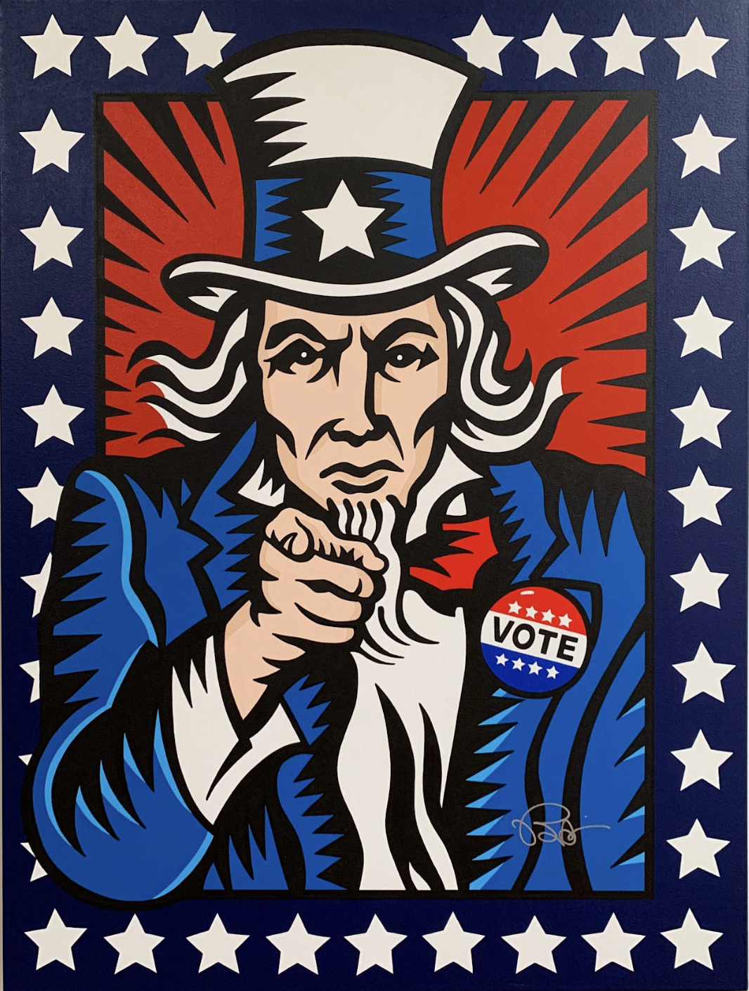 VOTE! ( Uncle Sam ) – Blue